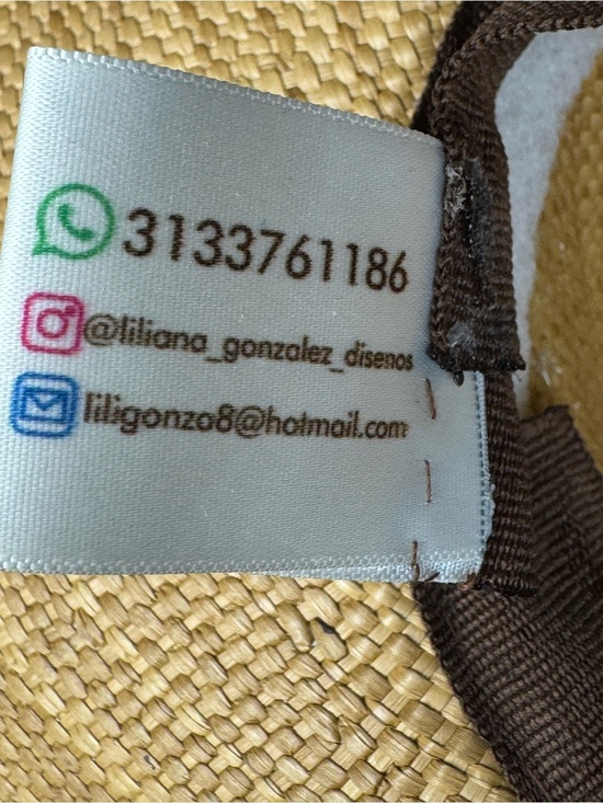 Liliana Gonzalez Handmade Colombian Straw Cowboy Hat Boho Western Beaded main image 5